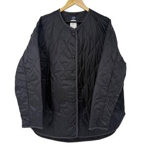GAP Recycled Oversized Quilted Liner Jacket M Tall Water Resistant Primaloft